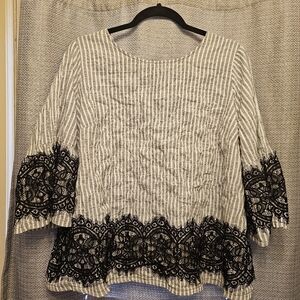 Lane Bryant blouse with lace